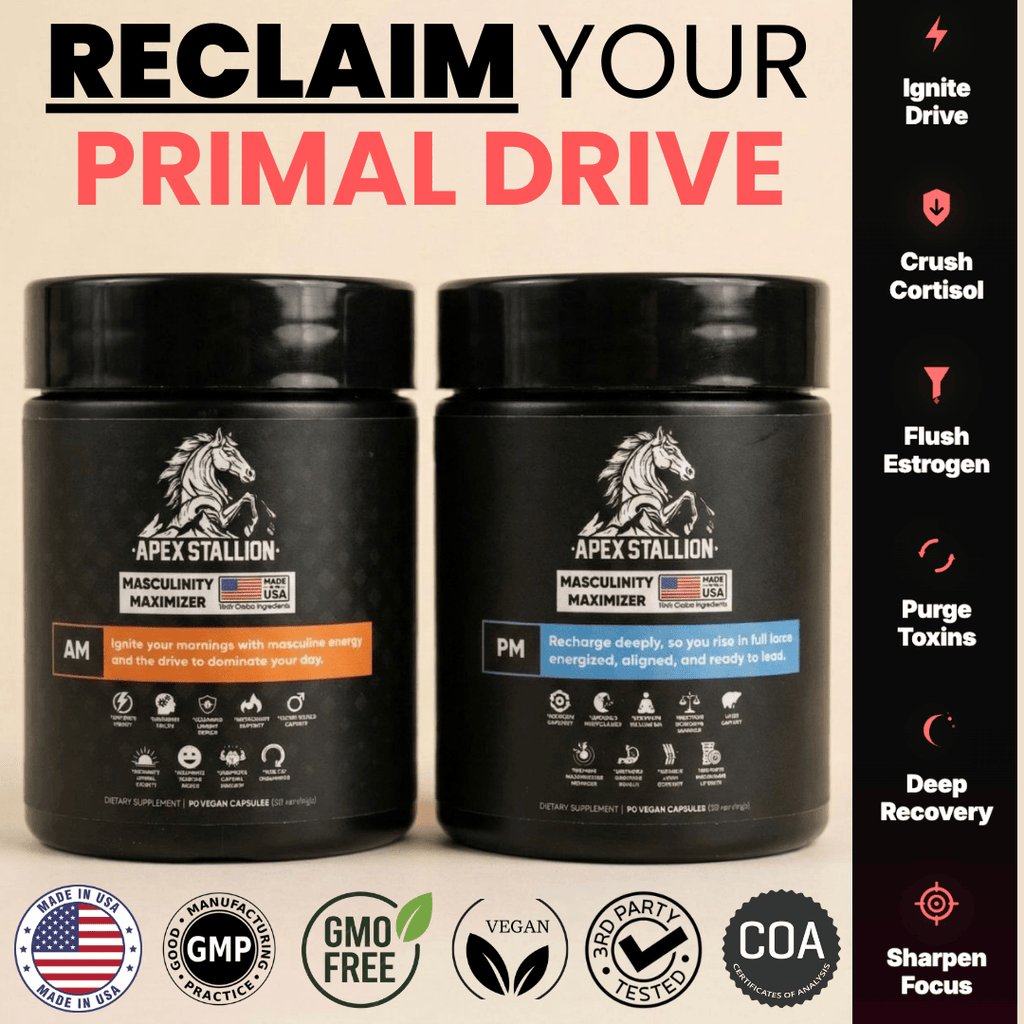 APEXSTALLION AM/PM Comprehensive Testosterone Support System